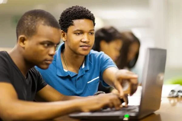 An educator supporting a student